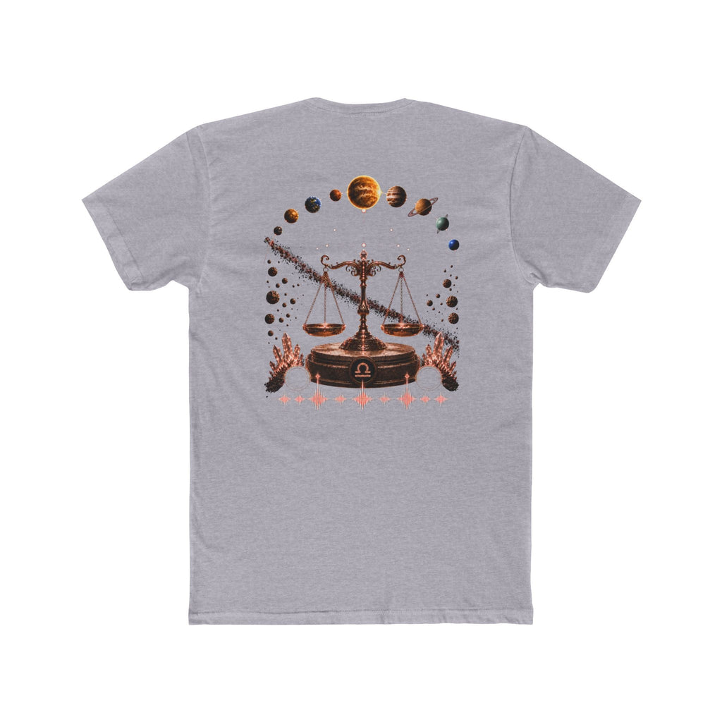 Libra Zodiac Scales T-Shirt — Astrological Balance Tee with Planetary Design
