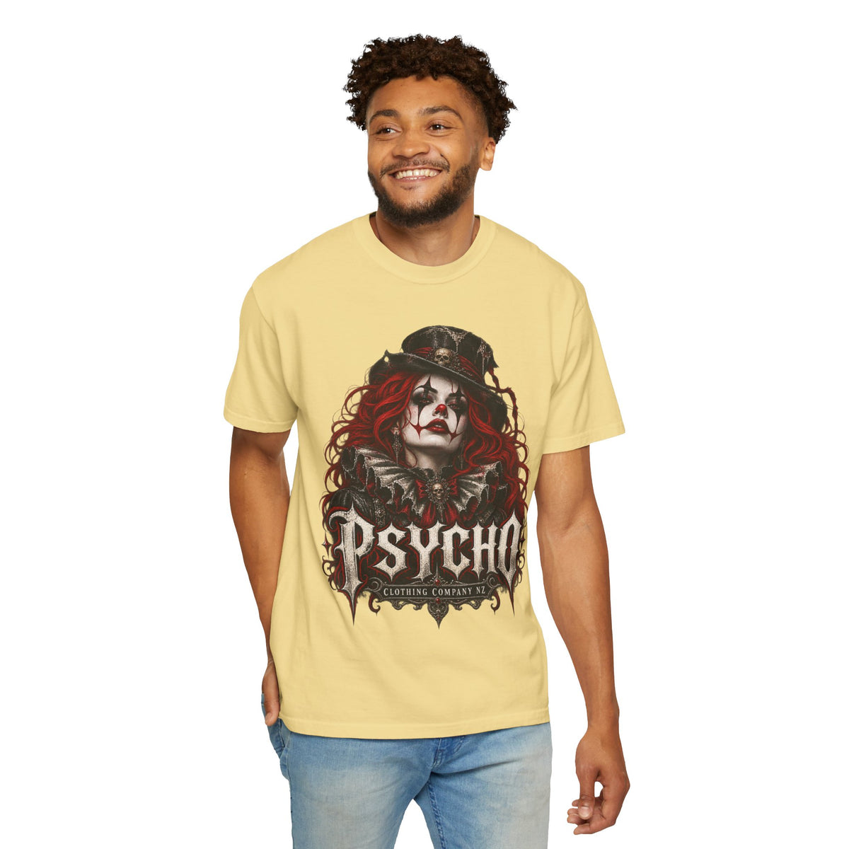 Psycho Female Clown Graphic T-Shirt