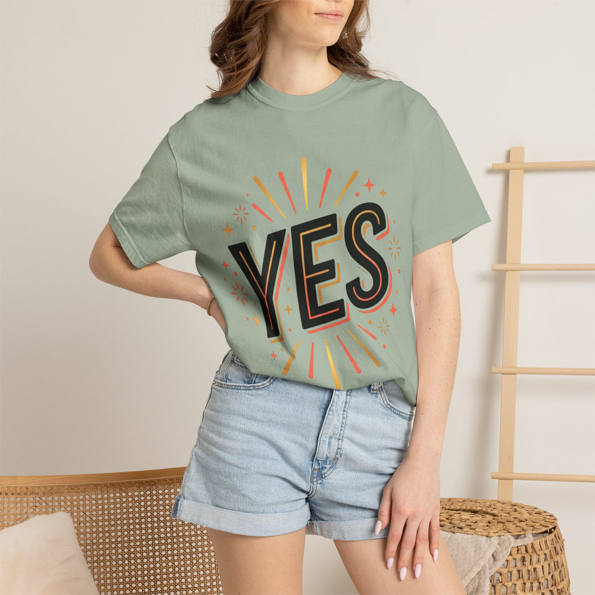 YES Graphic T-Shirt — Bold Retro Celebration Tee