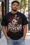 Psycho Clown Graphic Tee — Horror Circus Skull Top