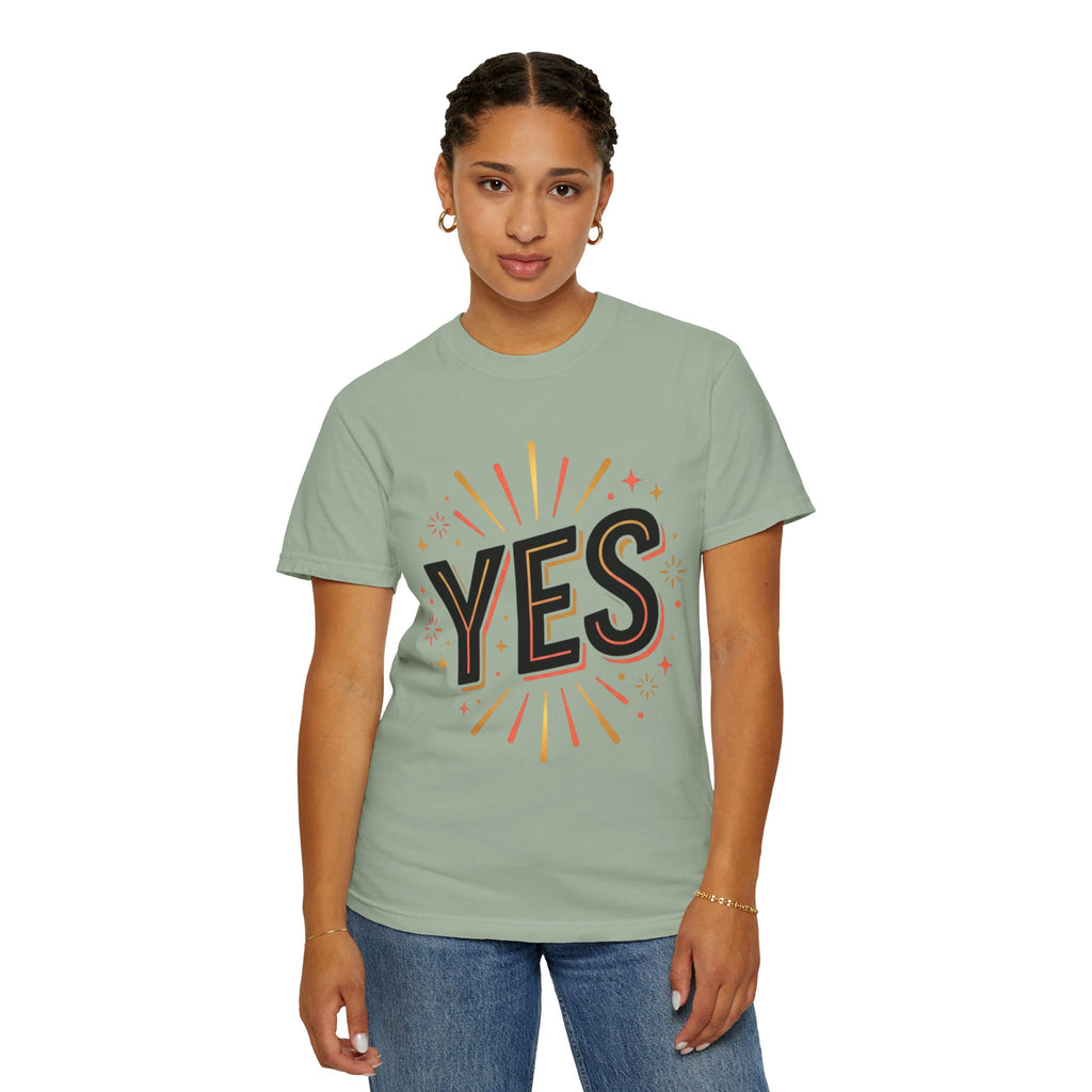 YES Graphic T-Shirt — Bold Retro Celebration Tee