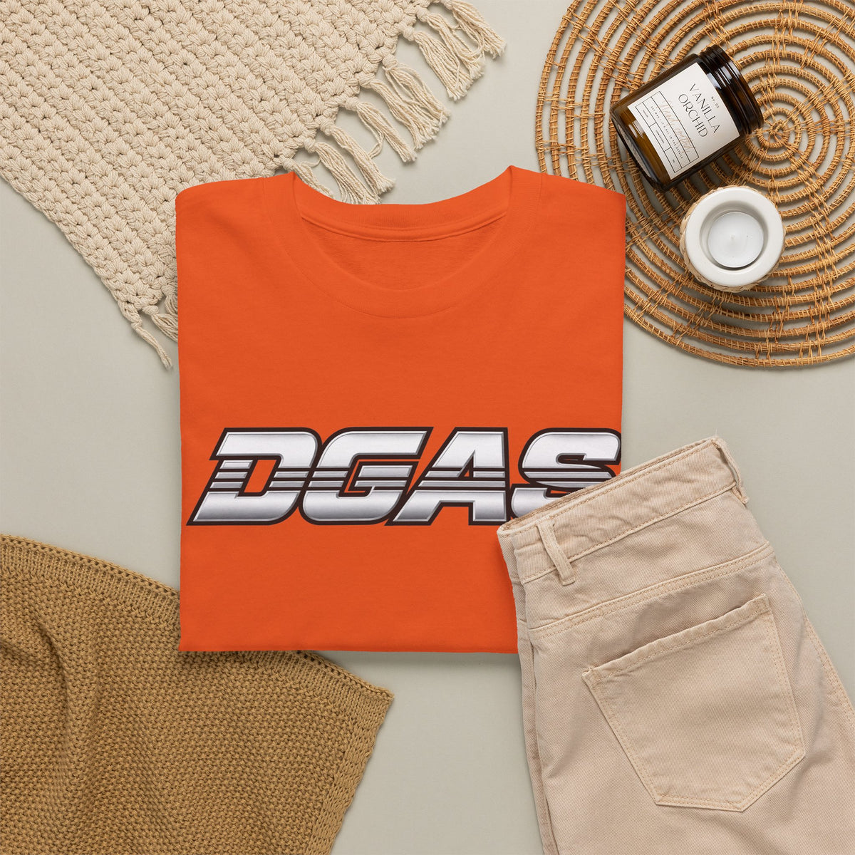 DGAS (Dont Give A Shit) Retro Logo Tee — White Graphic T-Shirt