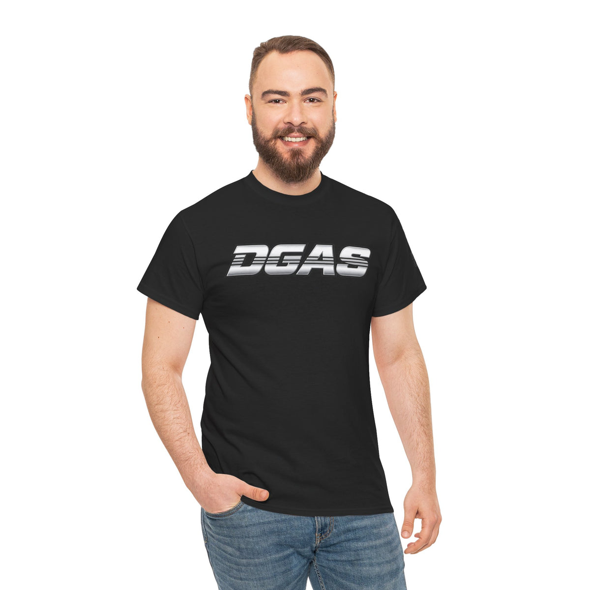DGAS (Dont Give A Shit) Retro Logo Tee — White Graphic T-Shirt