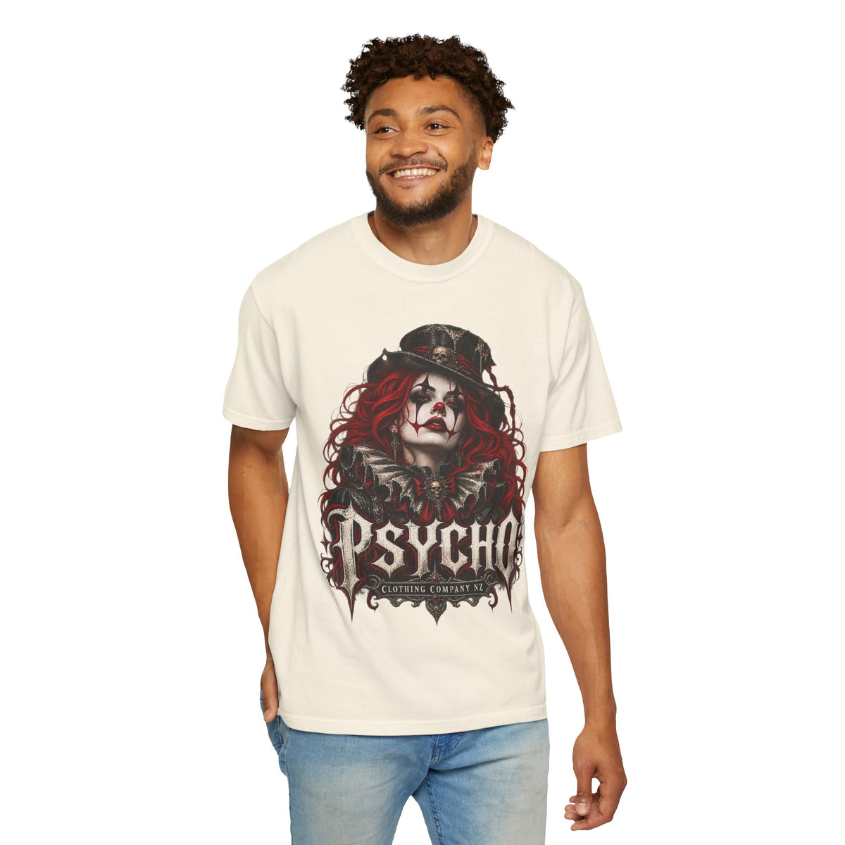 Psycho Female Clown Graphic T-Shirt