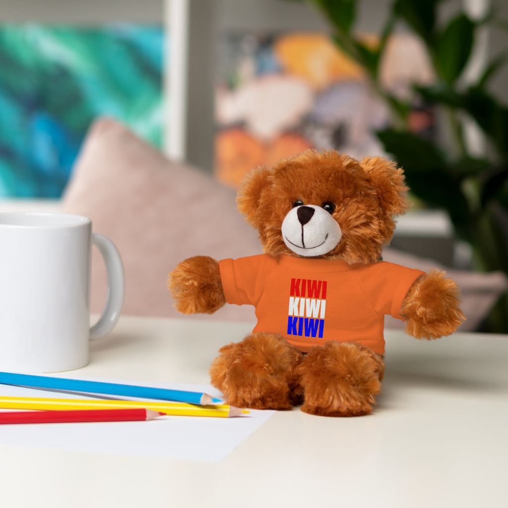 Kiwi Stripe Teddy Bear with Graphic Tee