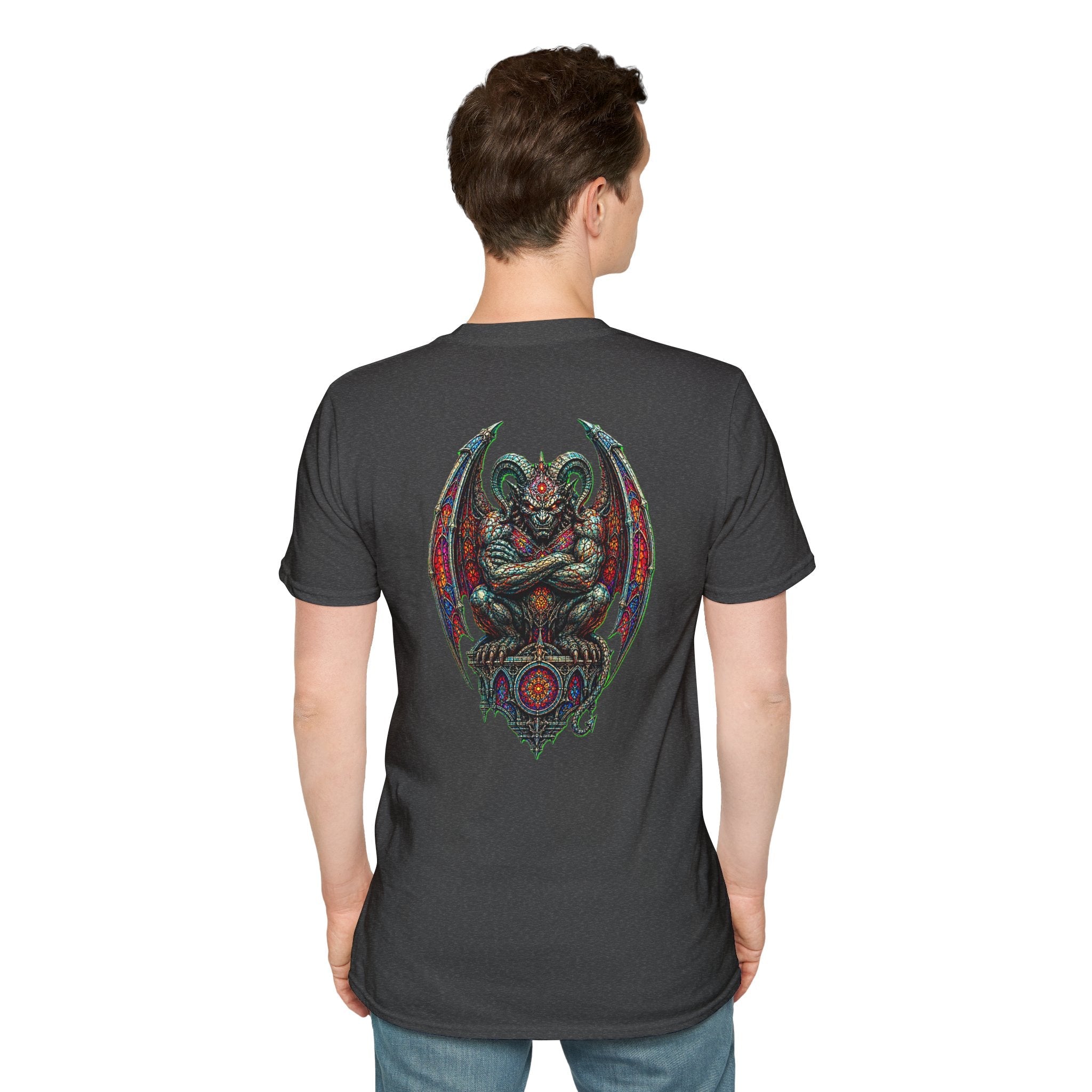 Demon Gargoyle Graphic T-Shirt — Gothic Occult Art Tee