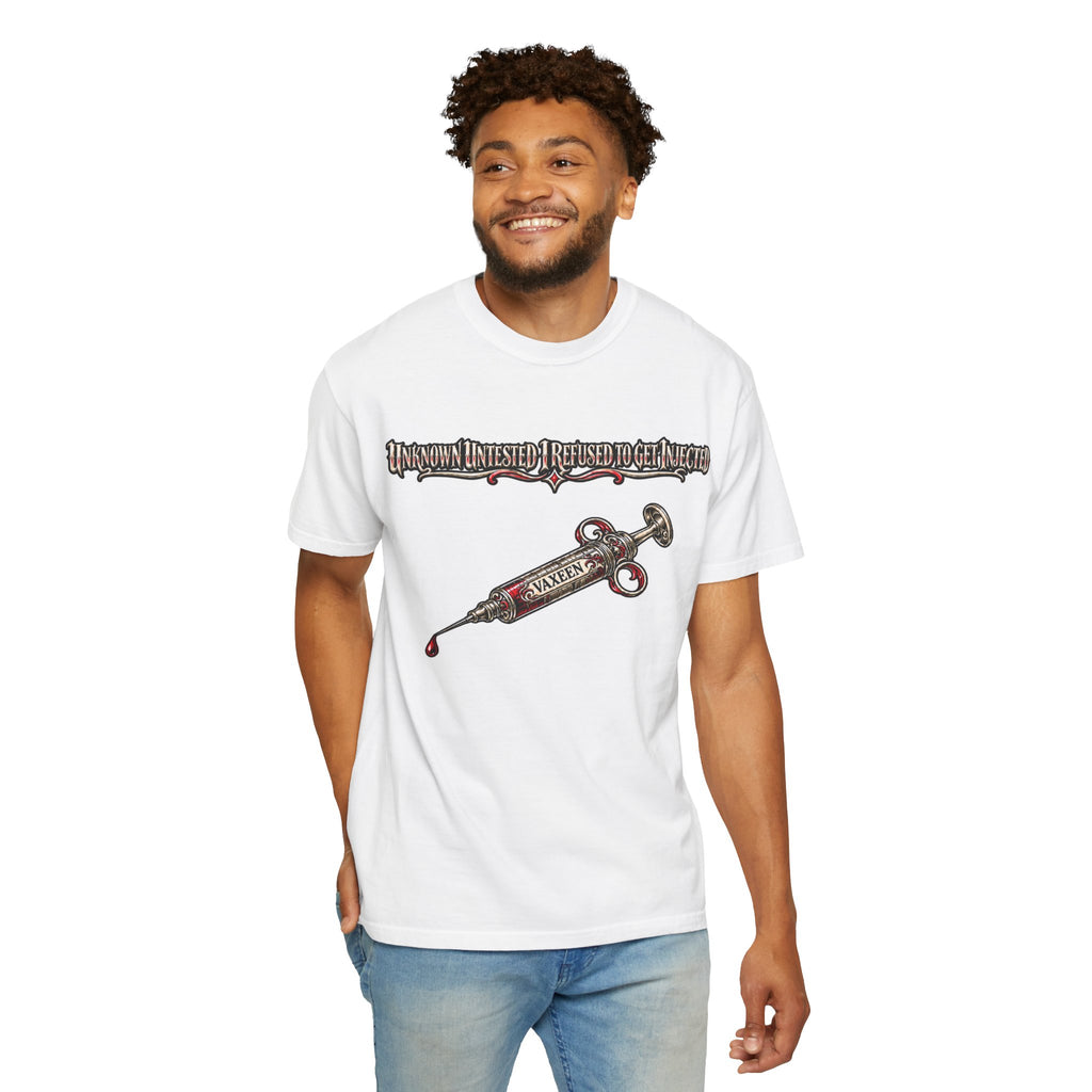 Syringe Tattoo Graphic T-Shirt — 'Saved' Vintage Medical Punk Tee