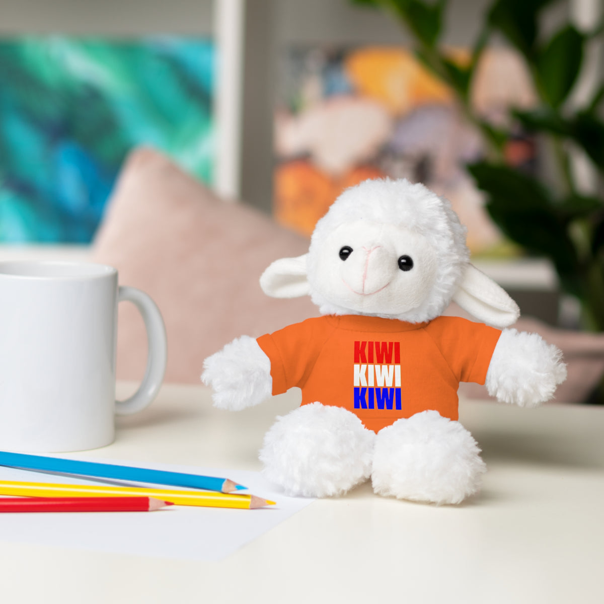 Kiwi Stripe Teddy Bear with Graphic Tee