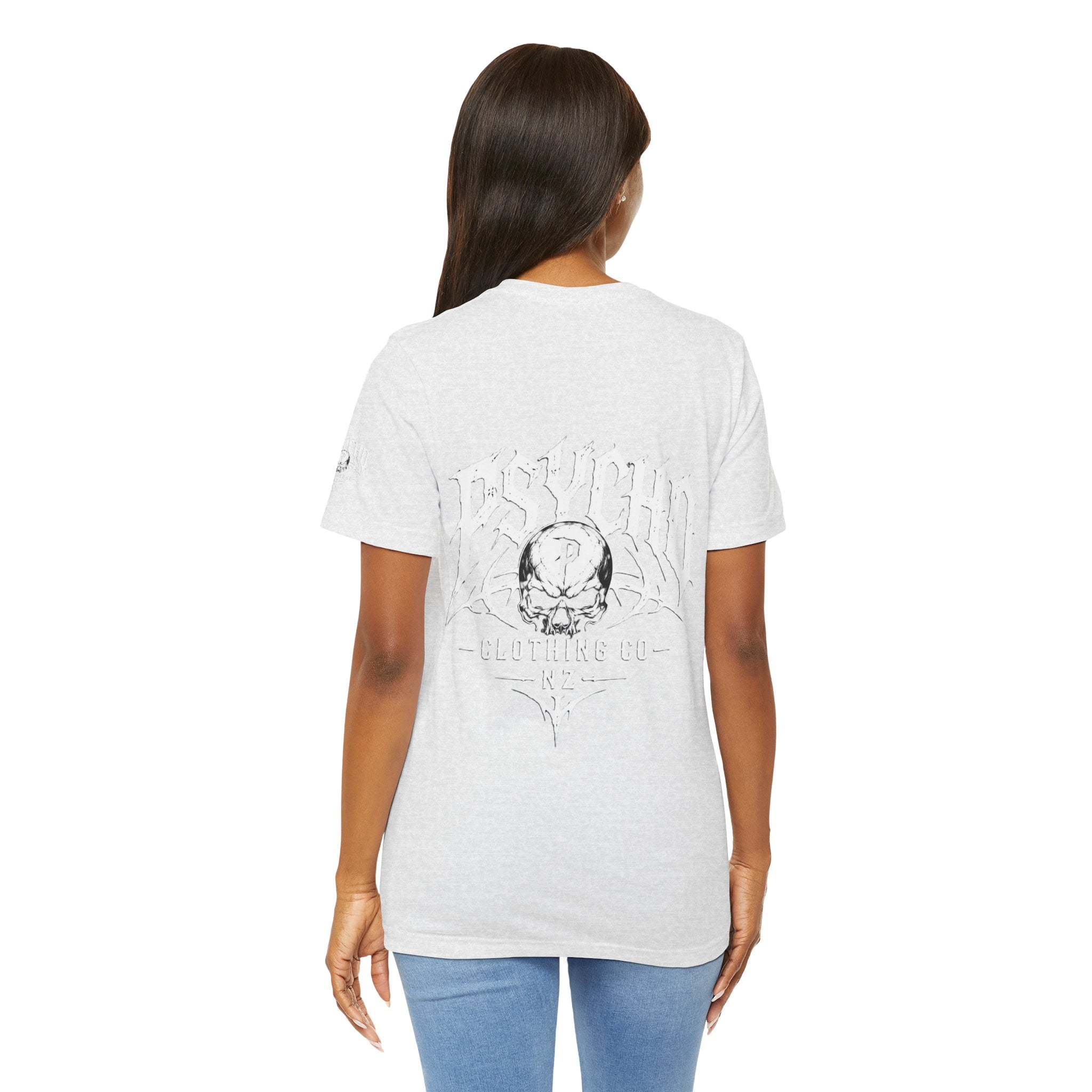 Psycho Clothing Co. Graphic Tee — Gothic Skull Logo T‑Shirt