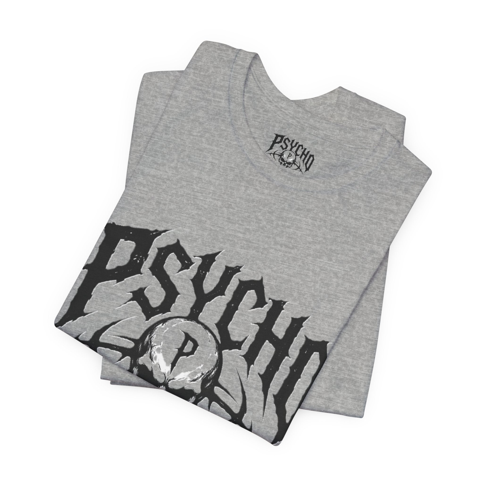 Psycho Clothing Co. Skull Tee — Gothic Rock Band Graphic T-Shirt