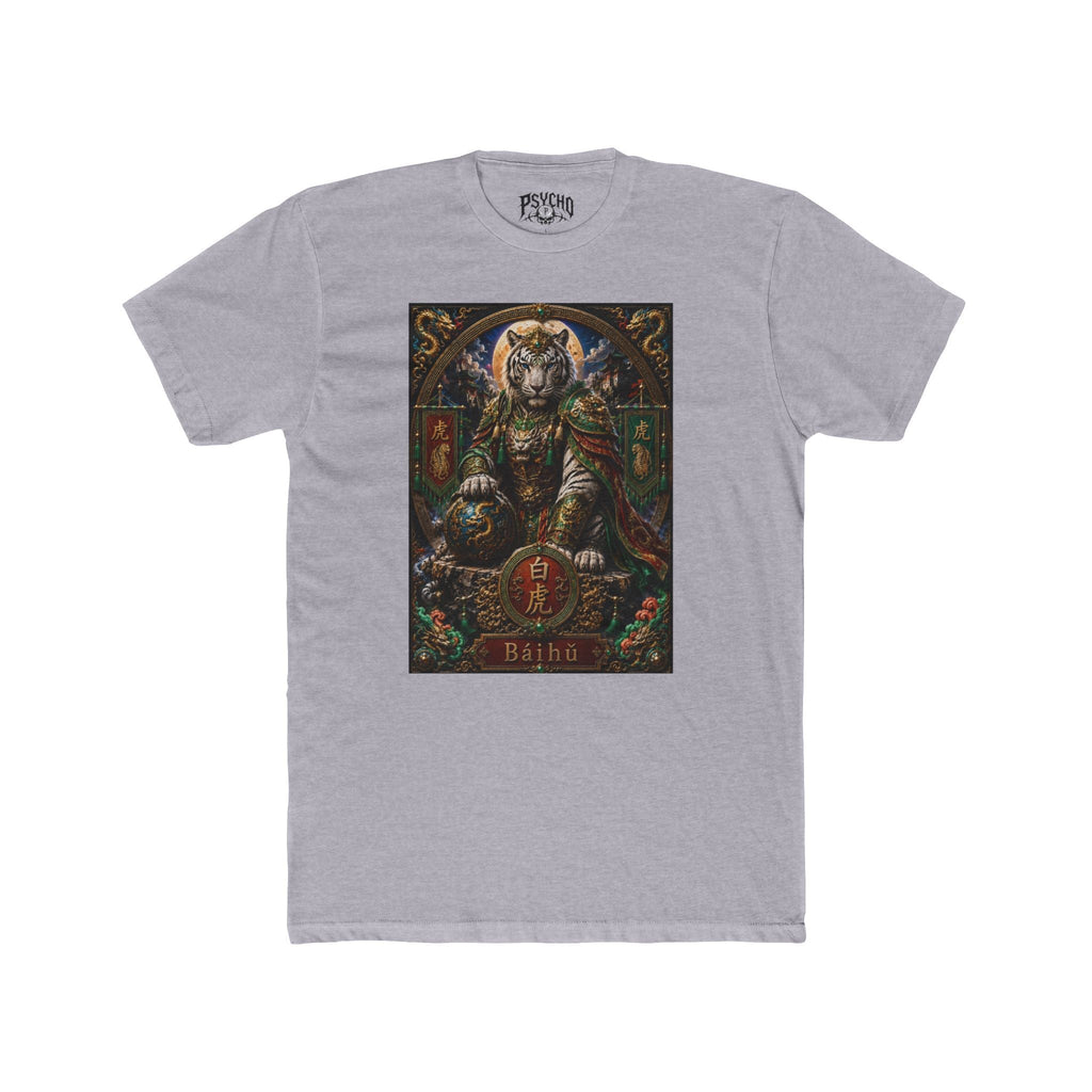 Báihǔ, the White Tiger Guardian — Mystical Fortune Cat Graphic T-Shirt