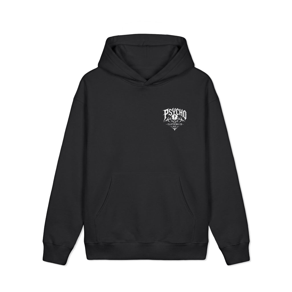 Psycho Skull Hoodie — Graphic Heavyweight Hooded Sweatshirt