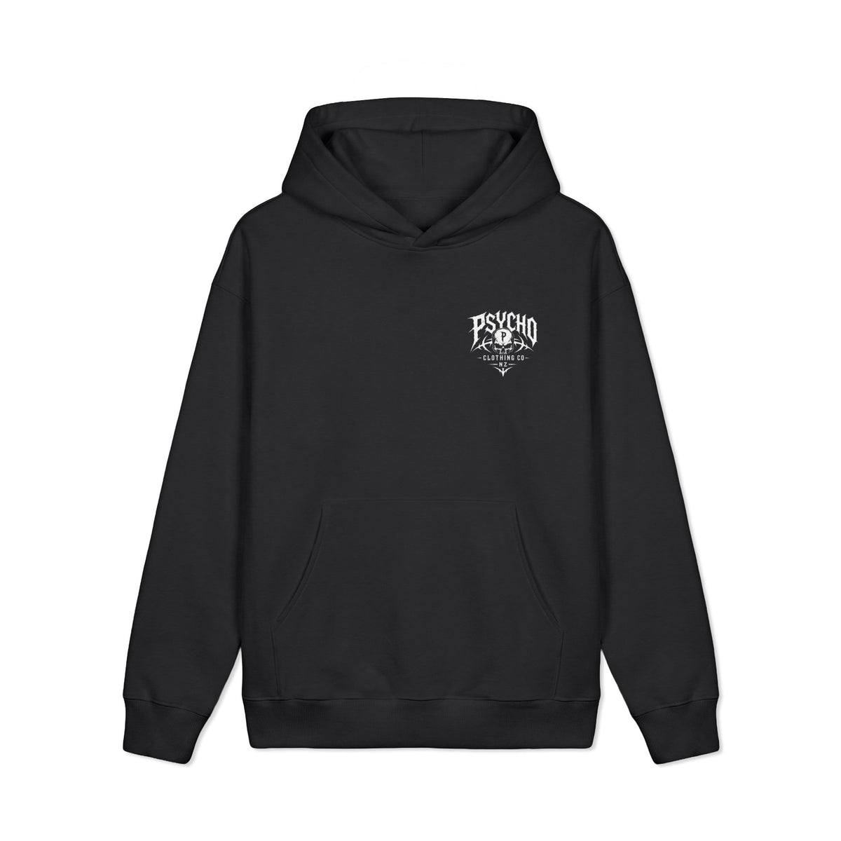 Psycho Skull Hoodie — Graphic Heavyweight Hooded Sweatshirt