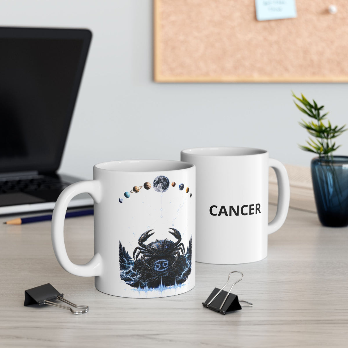 CANCER Astrology Ceramic Mug — Zodiac Constellation Coffee Cup (11oz & 15oz)