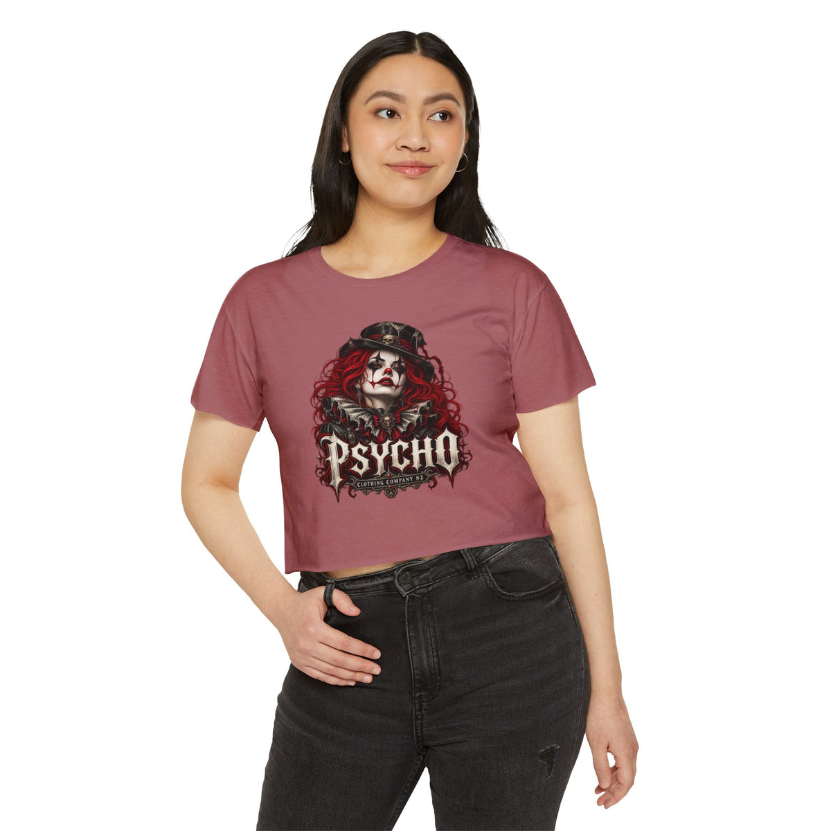 Psycho Female Clown Women's Festival Crop Top