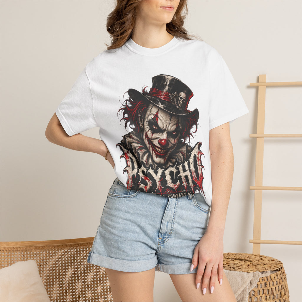Psycho Clown Male Graphic T-Shirt — Creepy Gothic Horror Tee
