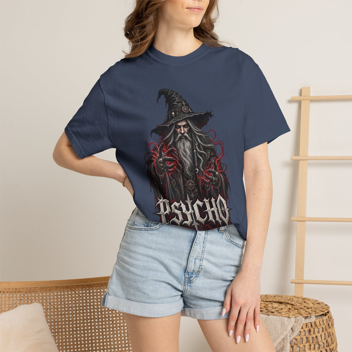 Psycho Wizard T-Shirt — Gothic Wizard Graphic Tee