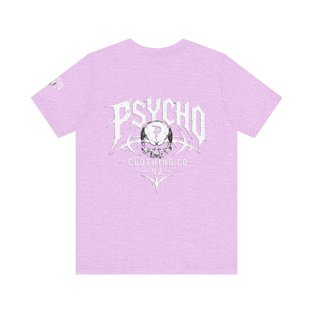 Psycho Clothing Co. Graphic Tee — Gothic Skull Logo T‑Shirt