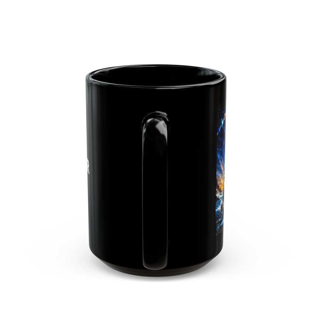 Cancer Zodiac Black Mug — Constellation Crab Horoscope Coffee Cup