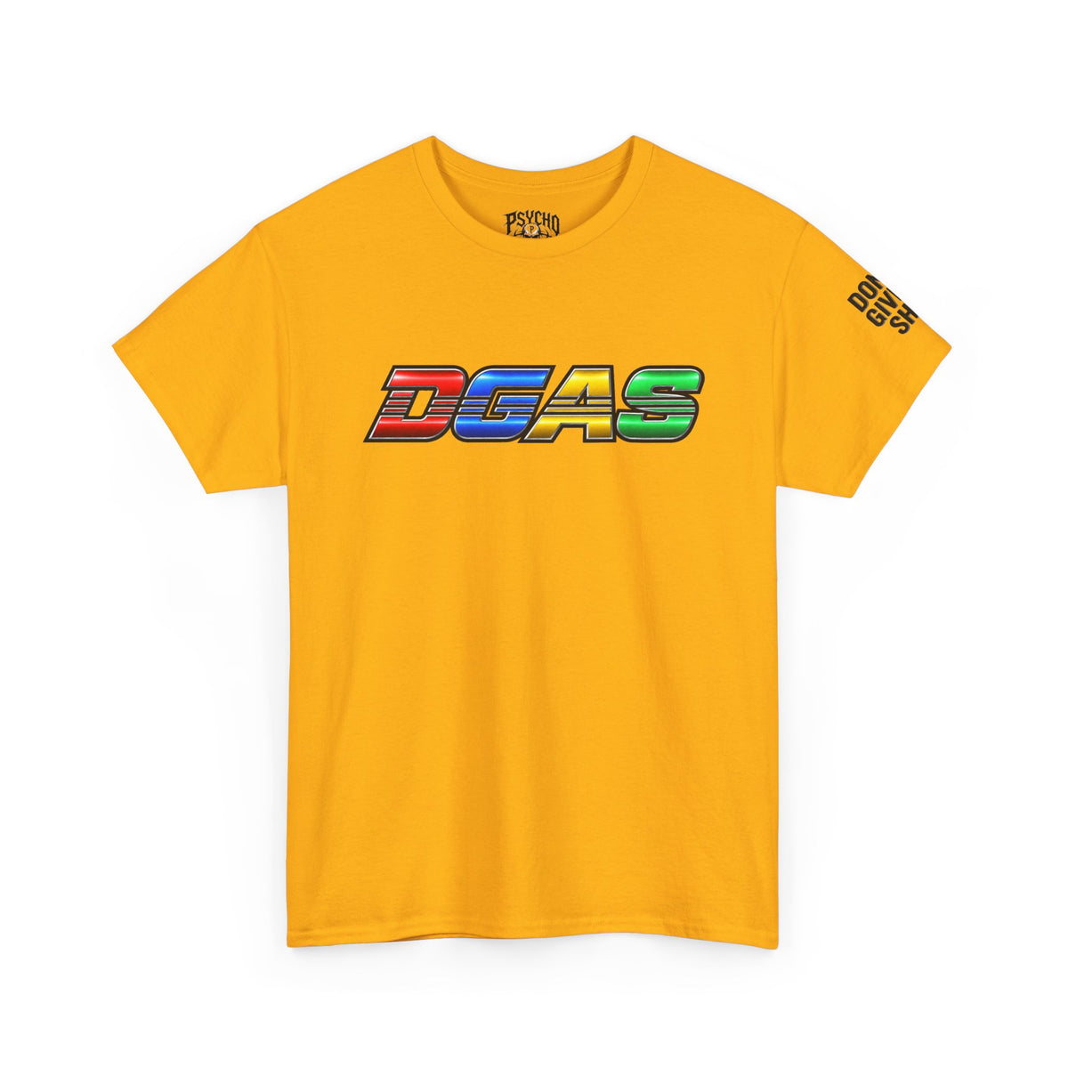DGAS Dont Give A Shit Retro Rainbow Logo T‑Shirt