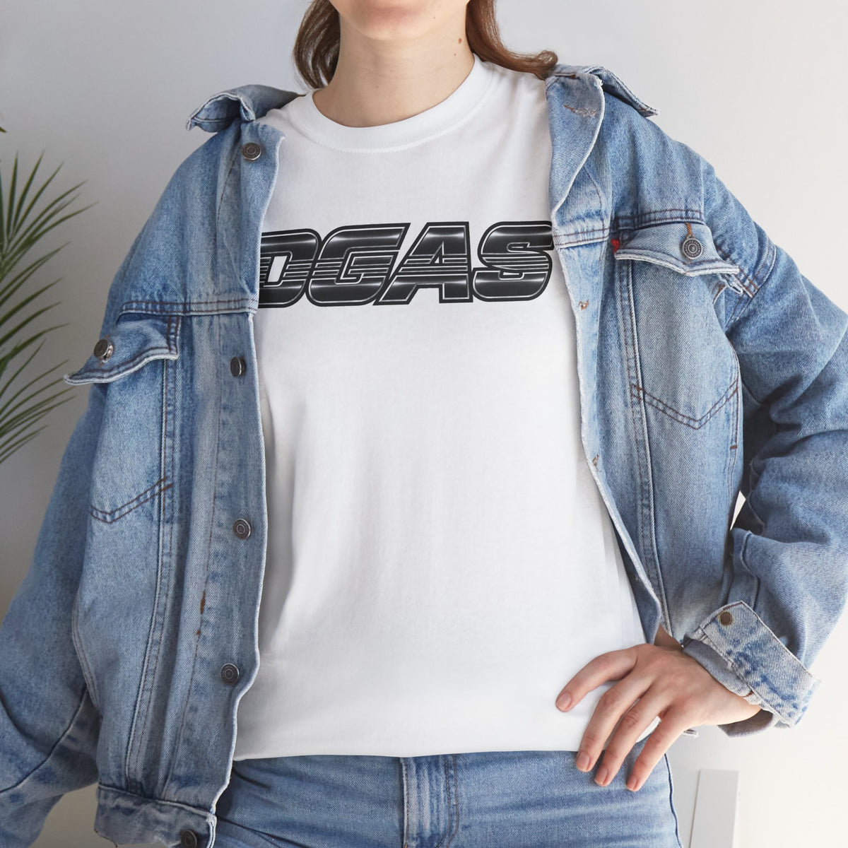 DGAS (Dont Give A Shit) Retro Logo Tee — White Graphic Short Sleeve Shirt