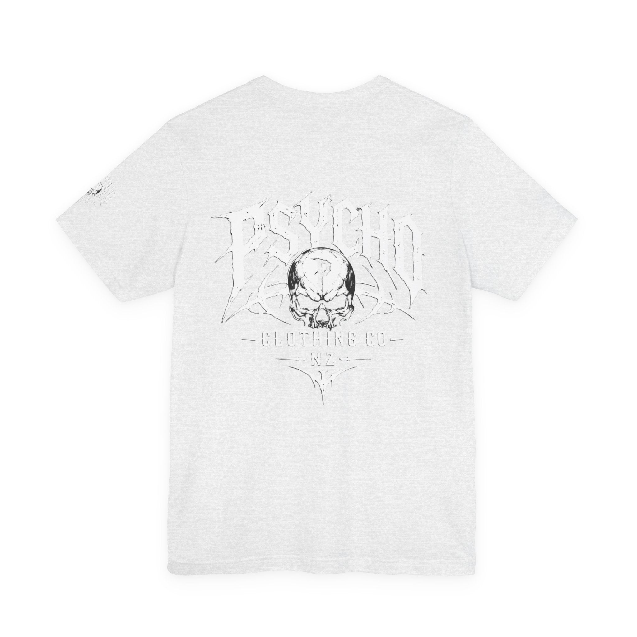 Psycho Clothing Co. Graphic Tee — Gothic Skull Logo T‑Shirt