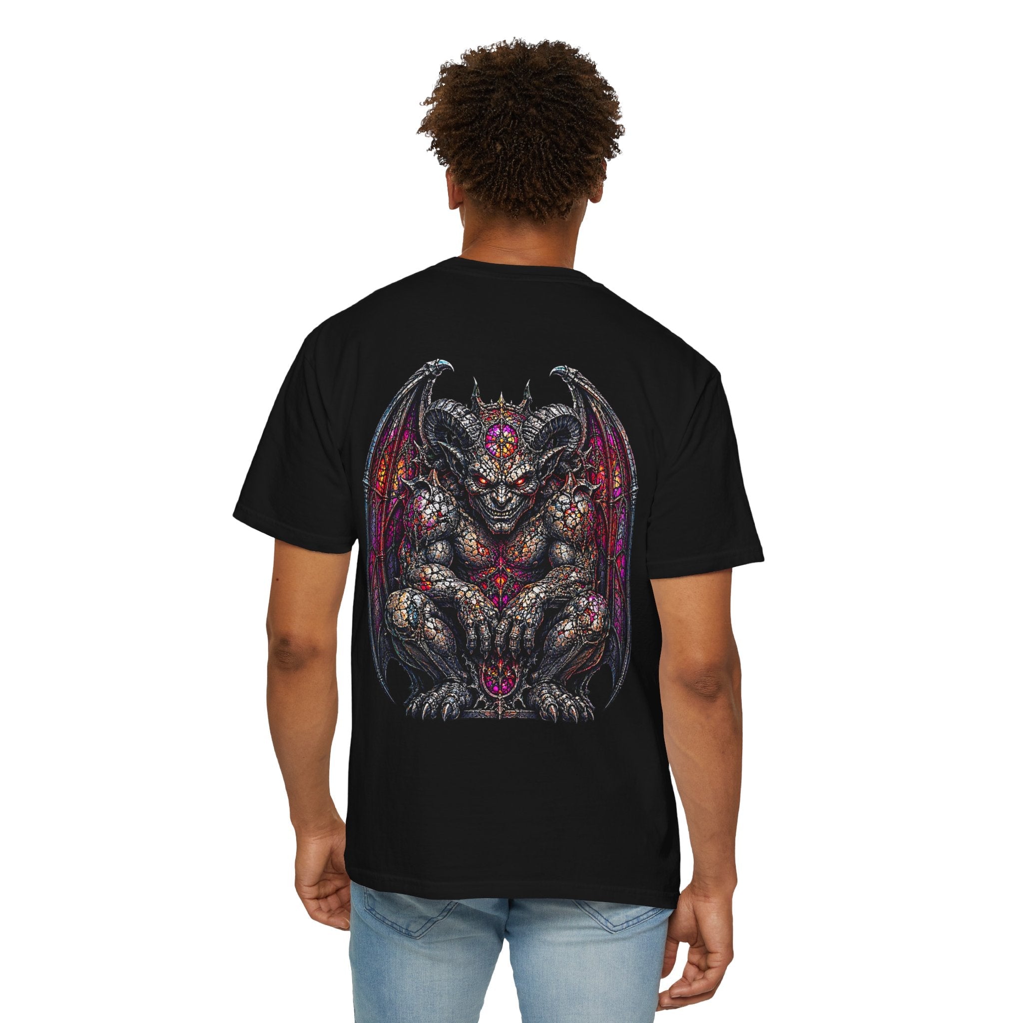 Gargoyle Graphic T-Shirt — Gothic Demon Back Print
