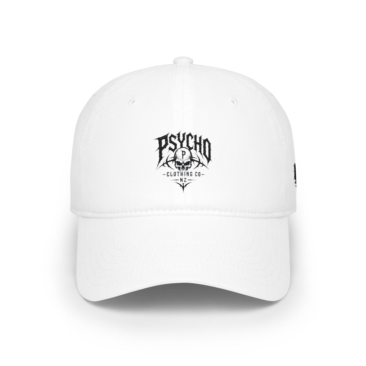 Baseball Cap — Psycho" Skull Graphic Hat