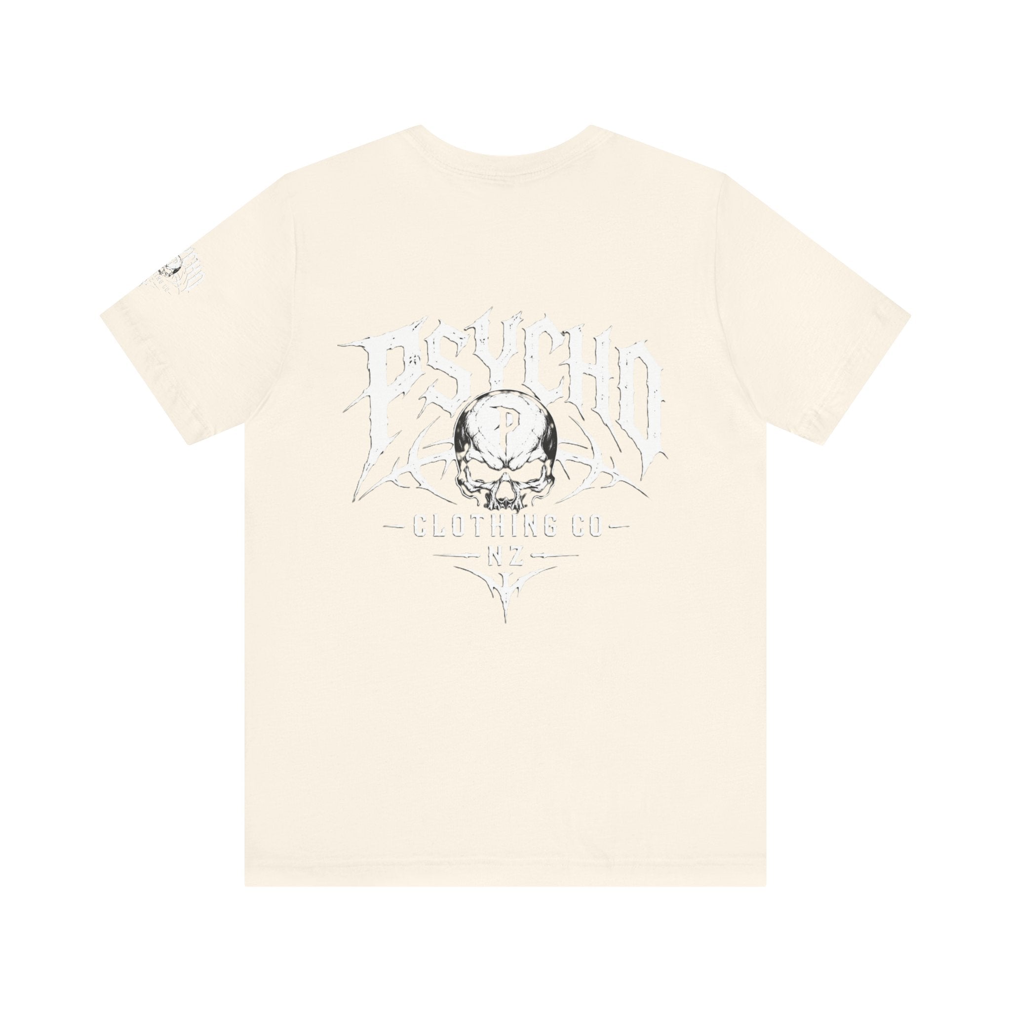 Psycho Clothing Co. Graphic Tee — Gothic Skull Logo T‑Shirt