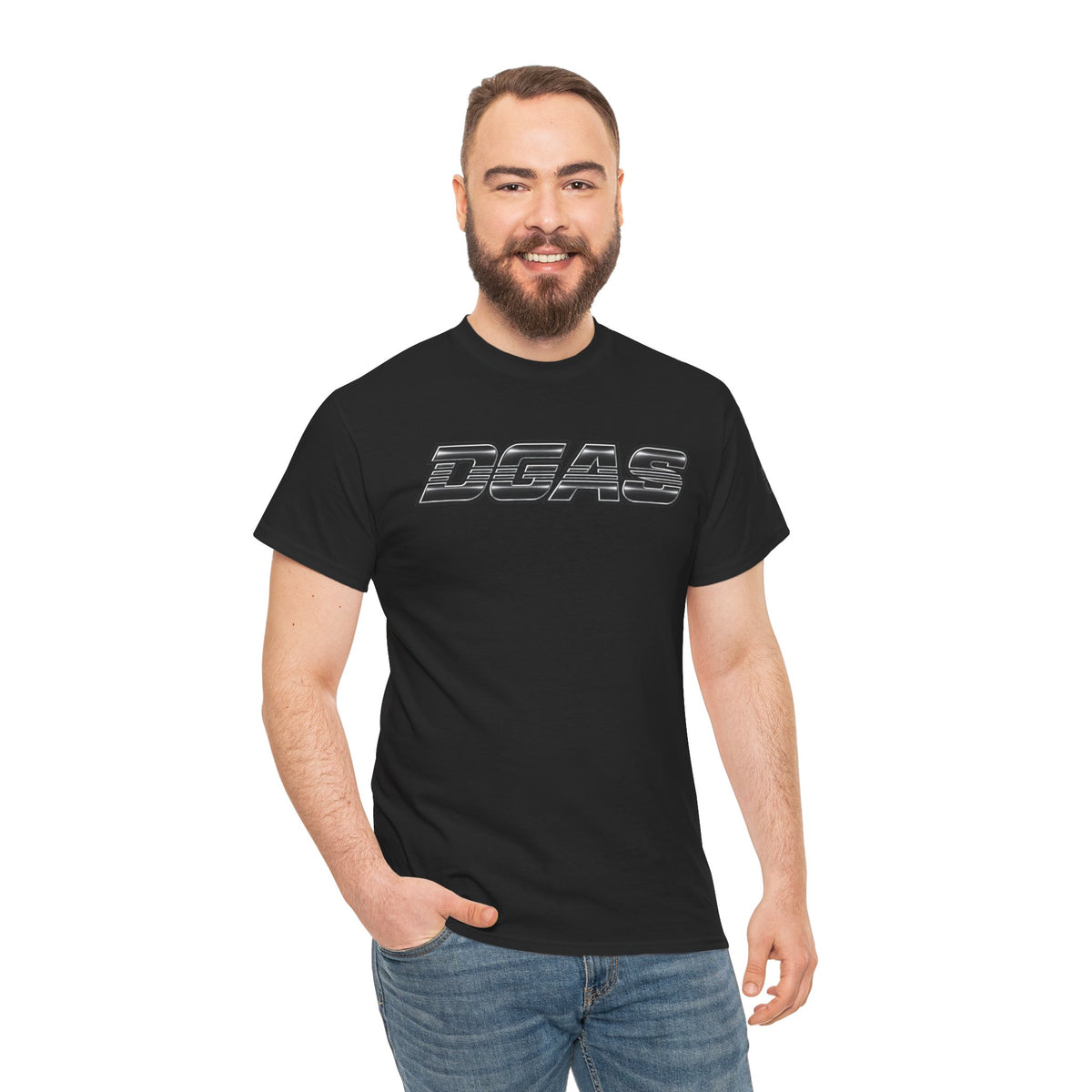 DGAS (Dont Give A Shit) Retro Logo Tee — White Graphic Short Sleeve Shirt
