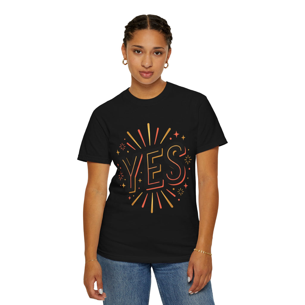 YES Graphic T-Shirt — Bold Retro Celebration Tee