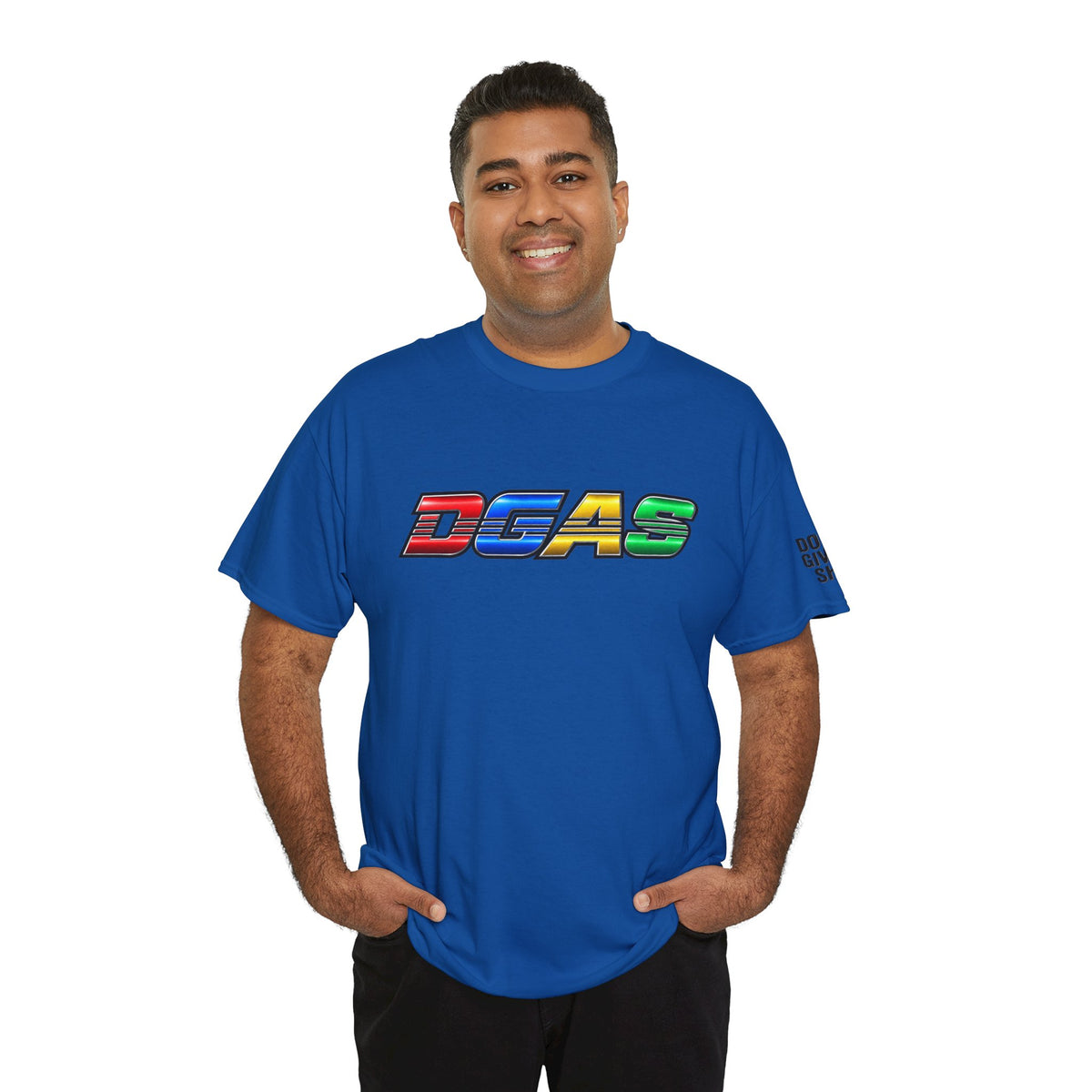 DGAS Dont Give A Shit Retro Rainbow Logo T‑Shirt