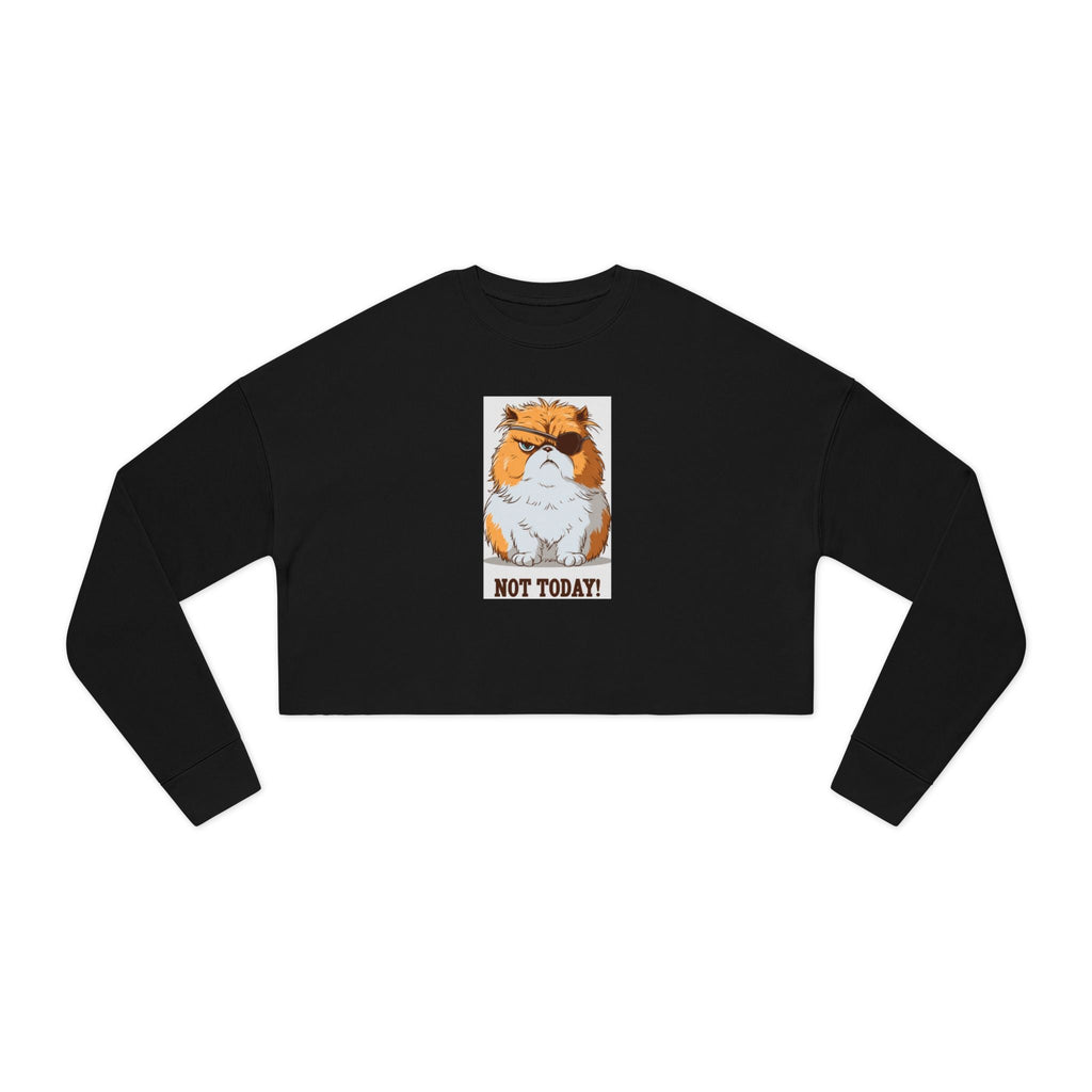 Cropped Sweatshirt — Grumpy Cat 'Not Today' Graphic