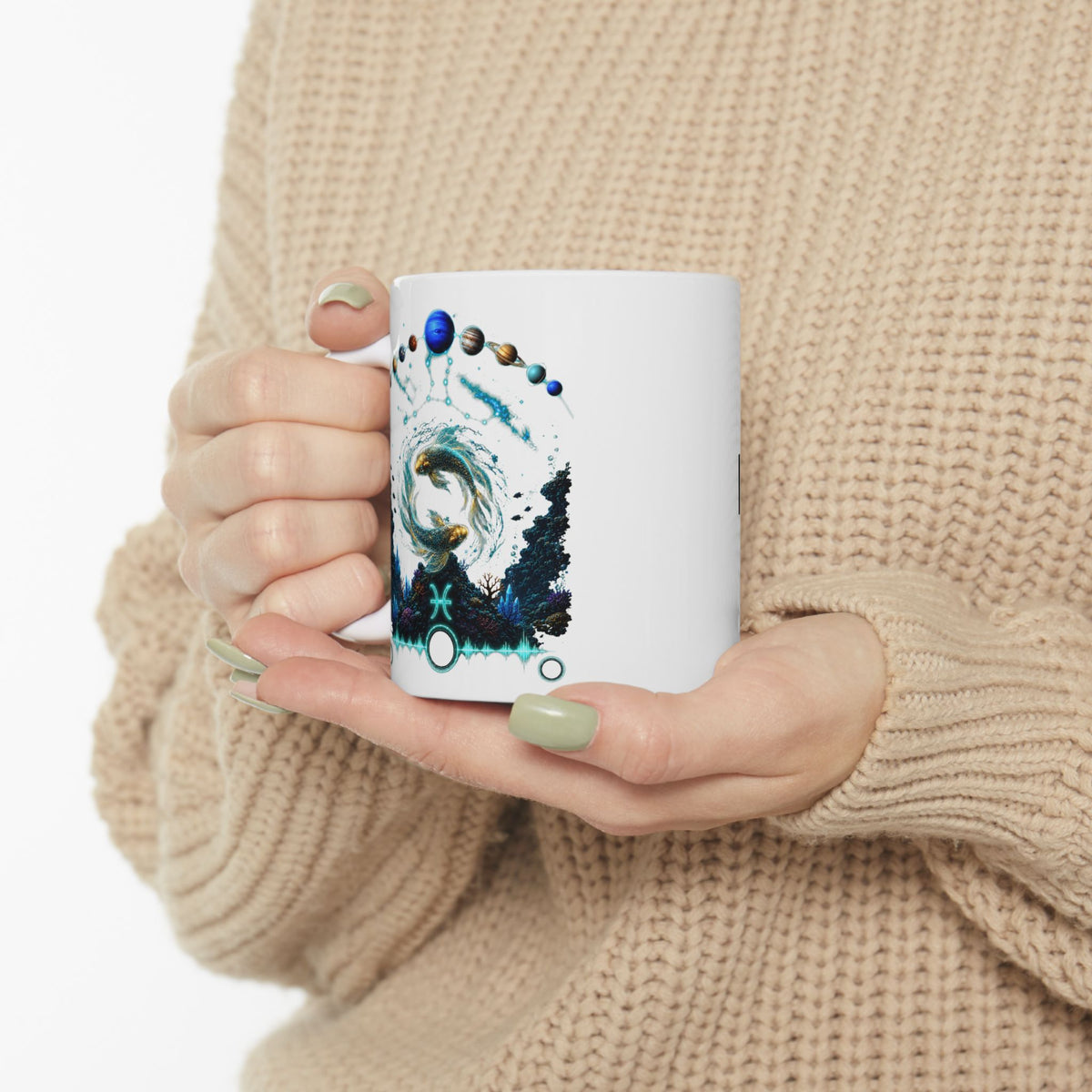 Pisces Astrology Ceramic Mug — Zodiac Constellation Coffee Cup (11oz & 15oz)