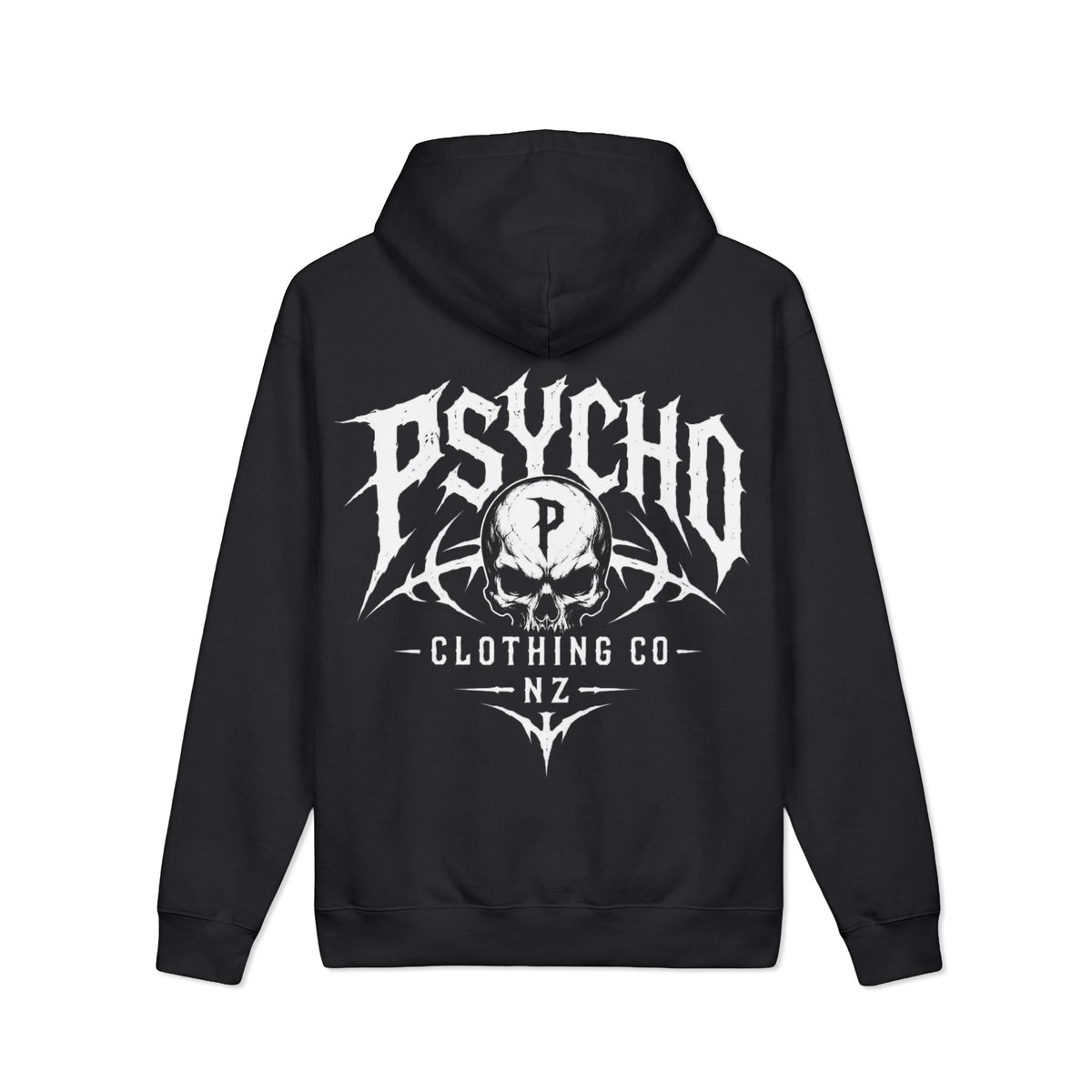 Psycho Skull Hoodie — Graphic Heavyweight Hooded Sweatshirt