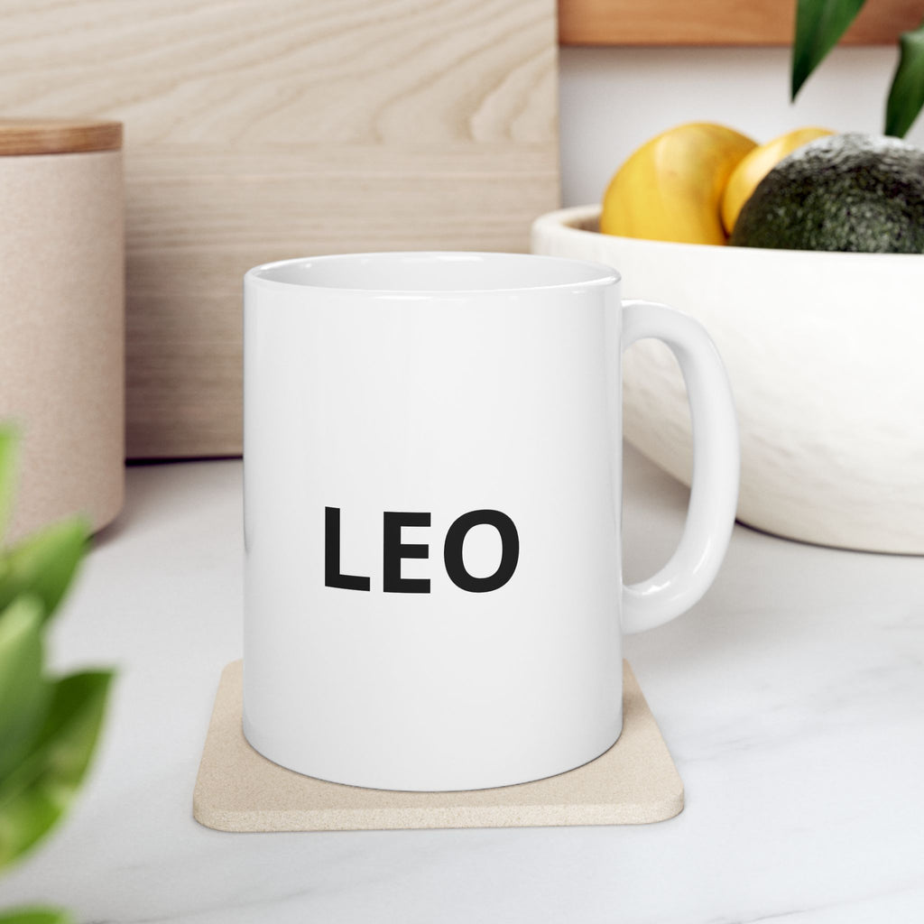LEO Astrology Ceramic Mug — Zodiac Constellation Coffee Cup (11oz & 15oz)