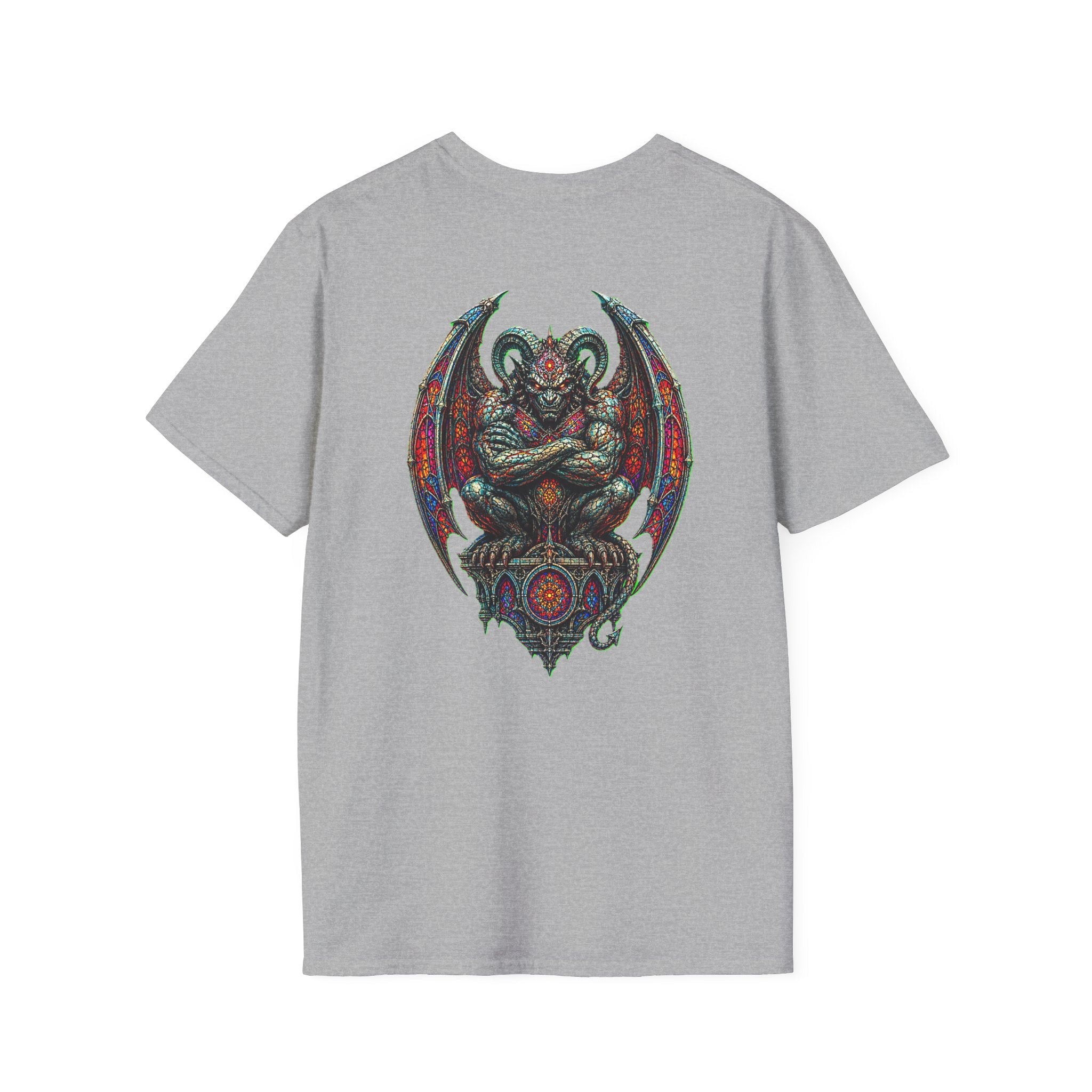 Demon Gargoyle Graphic T-Shirt — Gothic Occult Art Tee