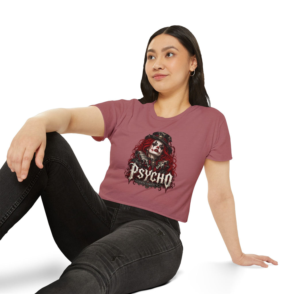 Psycho Female Clown Women's Festival Crop Top