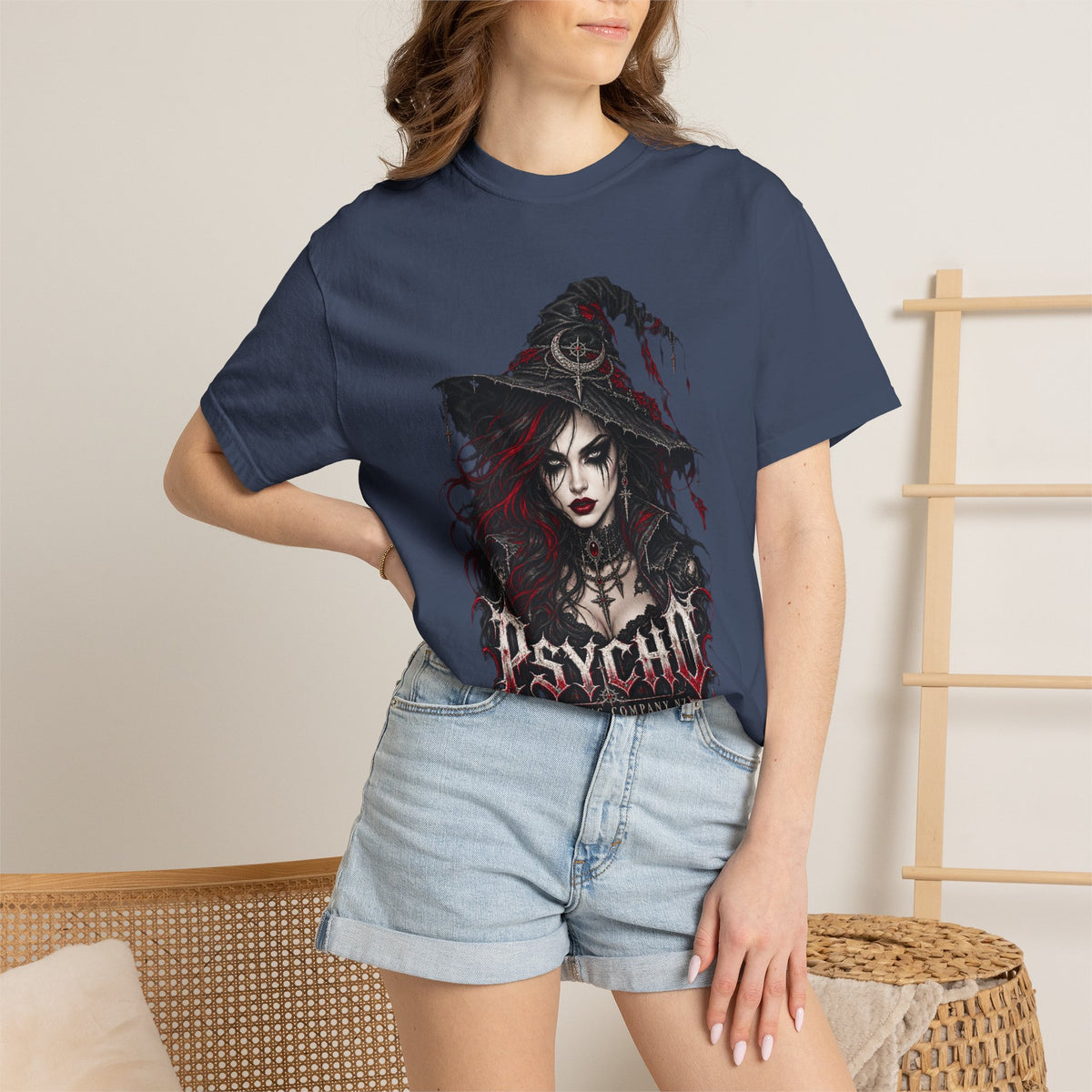 Psycho Witch Gothic Graphic T-Shirt