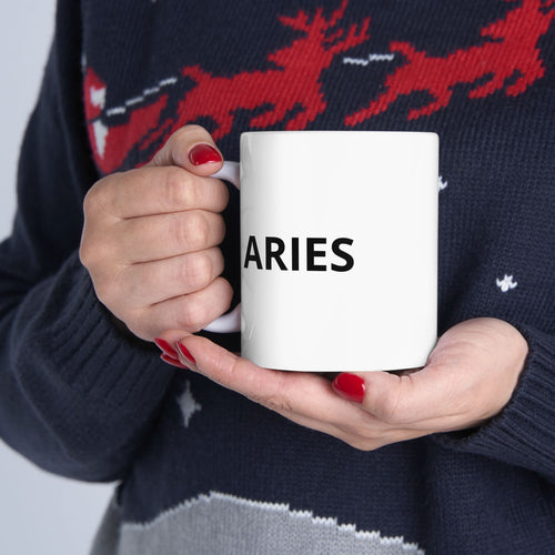 ARIES Astrology Ceramic Mug — Zodiac Constellation Coffee Cup (11oz & 15oz)