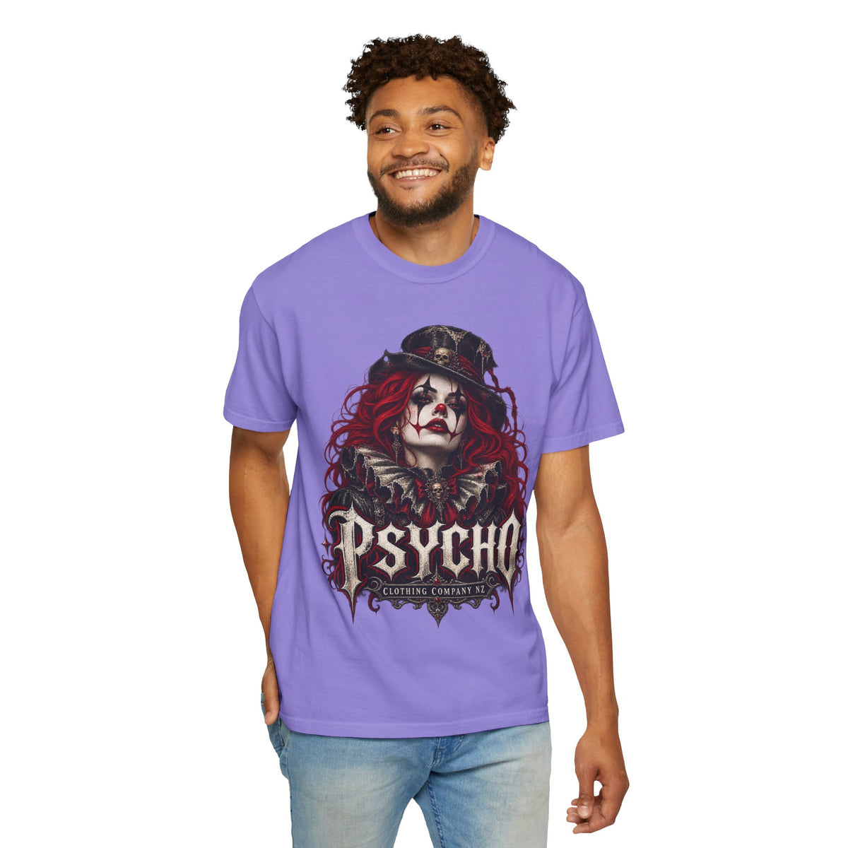 Psycho Female Clown Graphic T-Shirt