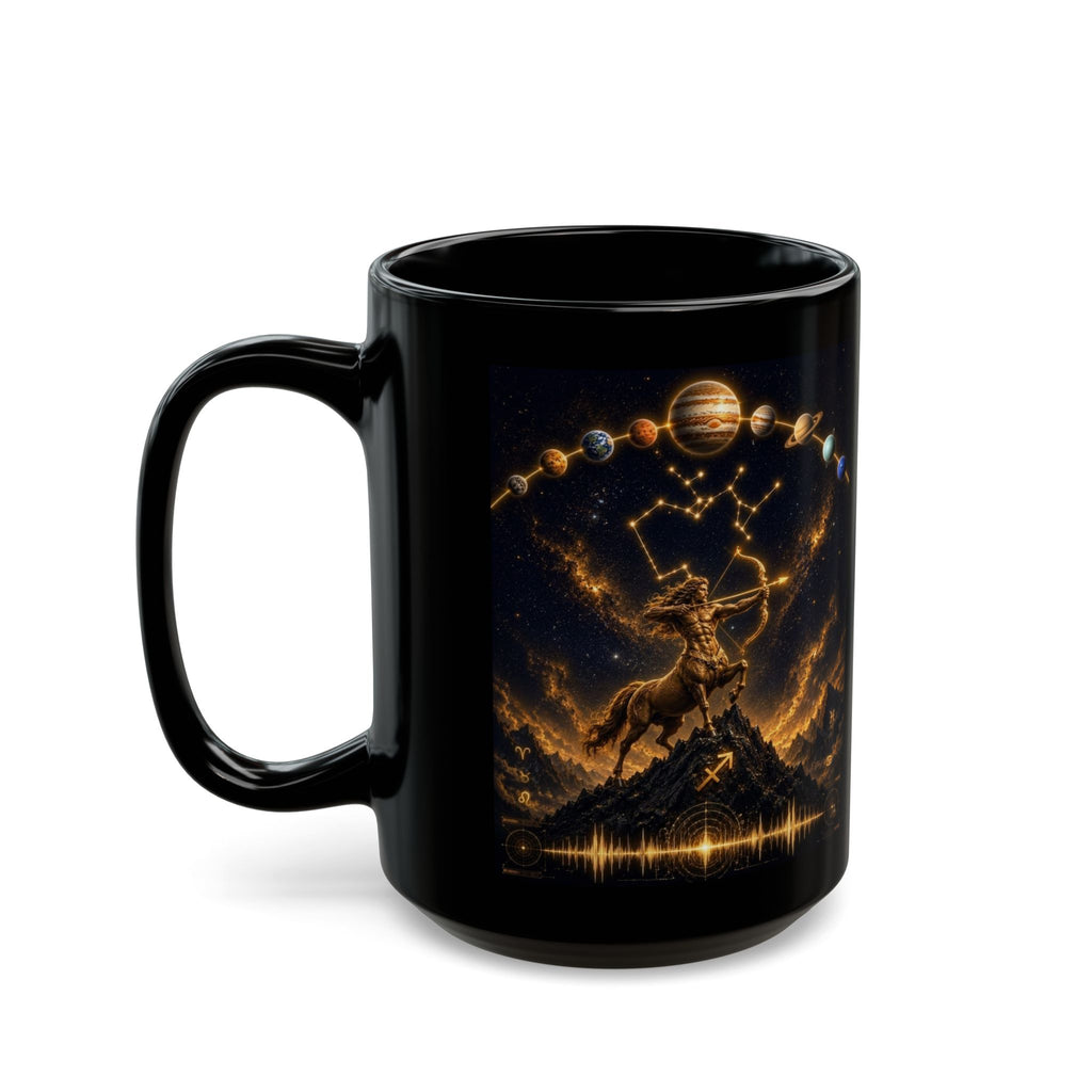 SAGITTARIUS Constellation Black Mug — Zodiac Coffee Cup (11oz, 15oz)