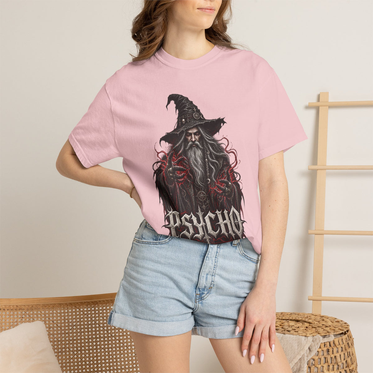 Psycho Wizard T-Shirt — Gothic Wizard Graphic Tee