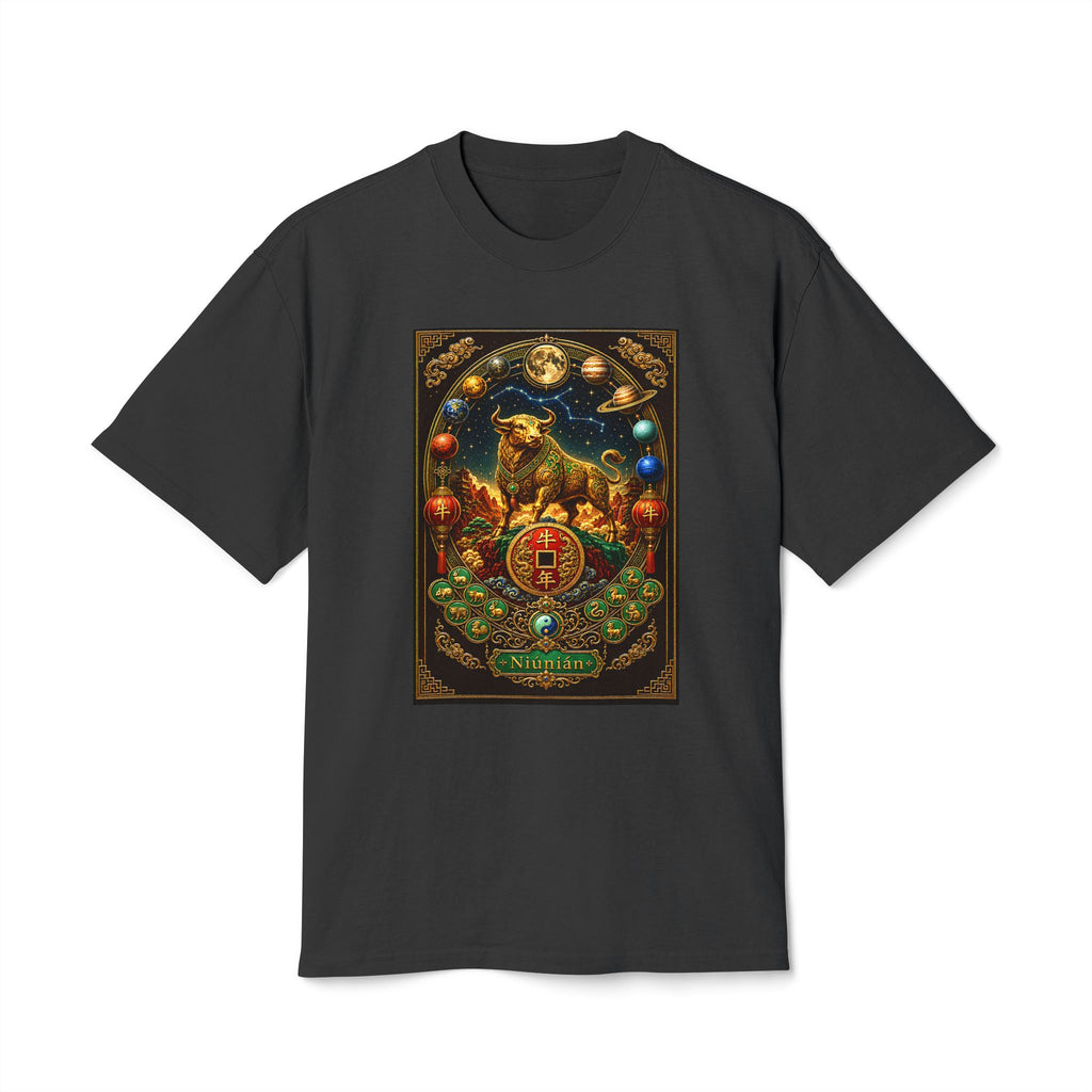 Chinese Zodiac Niunian  T Shirt— Vintage Lunar New Year of the Ox/Bull Design