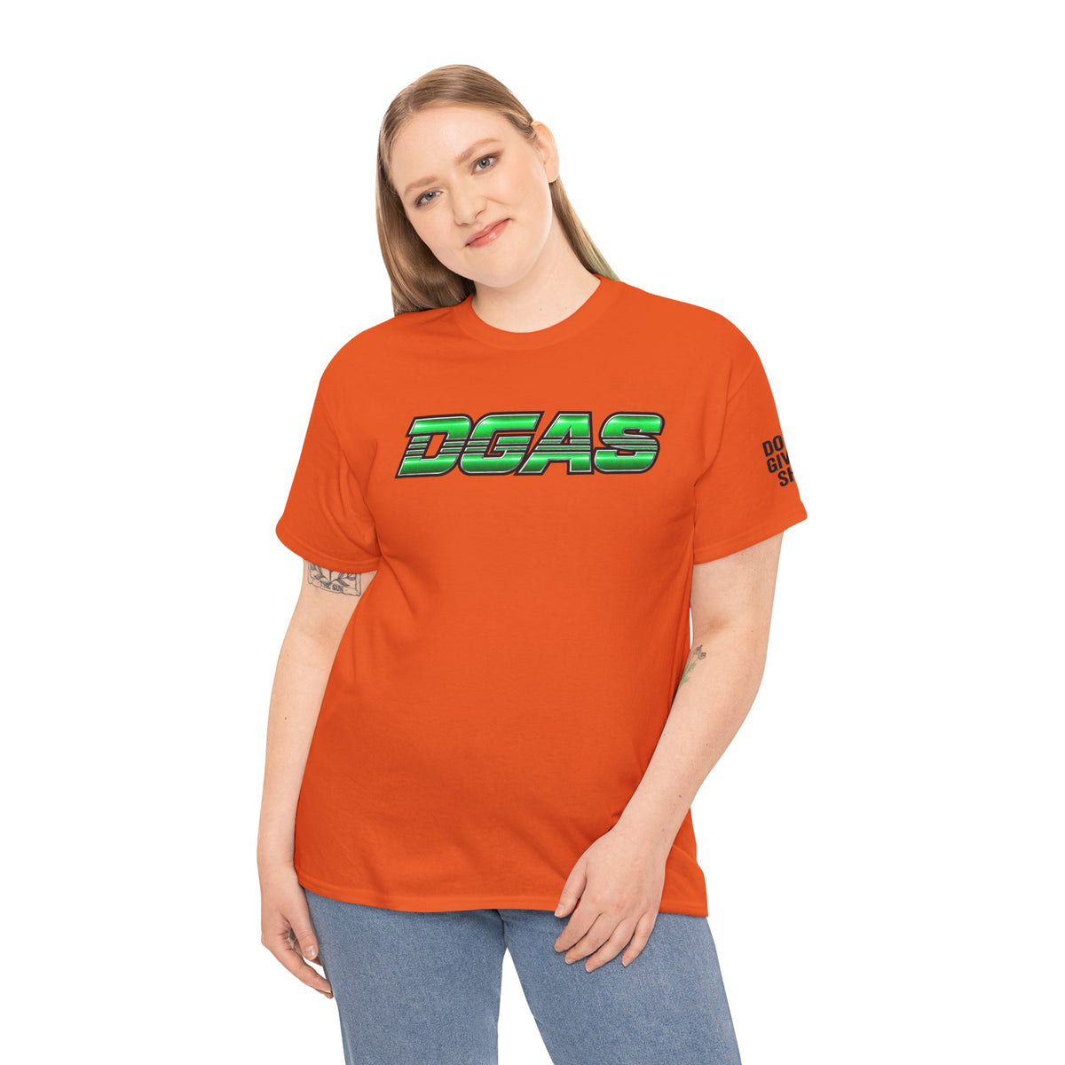 DGAS (Dont Give A Shit) Green Retro Logo Tee — Streetwear Graphic T-Shirt