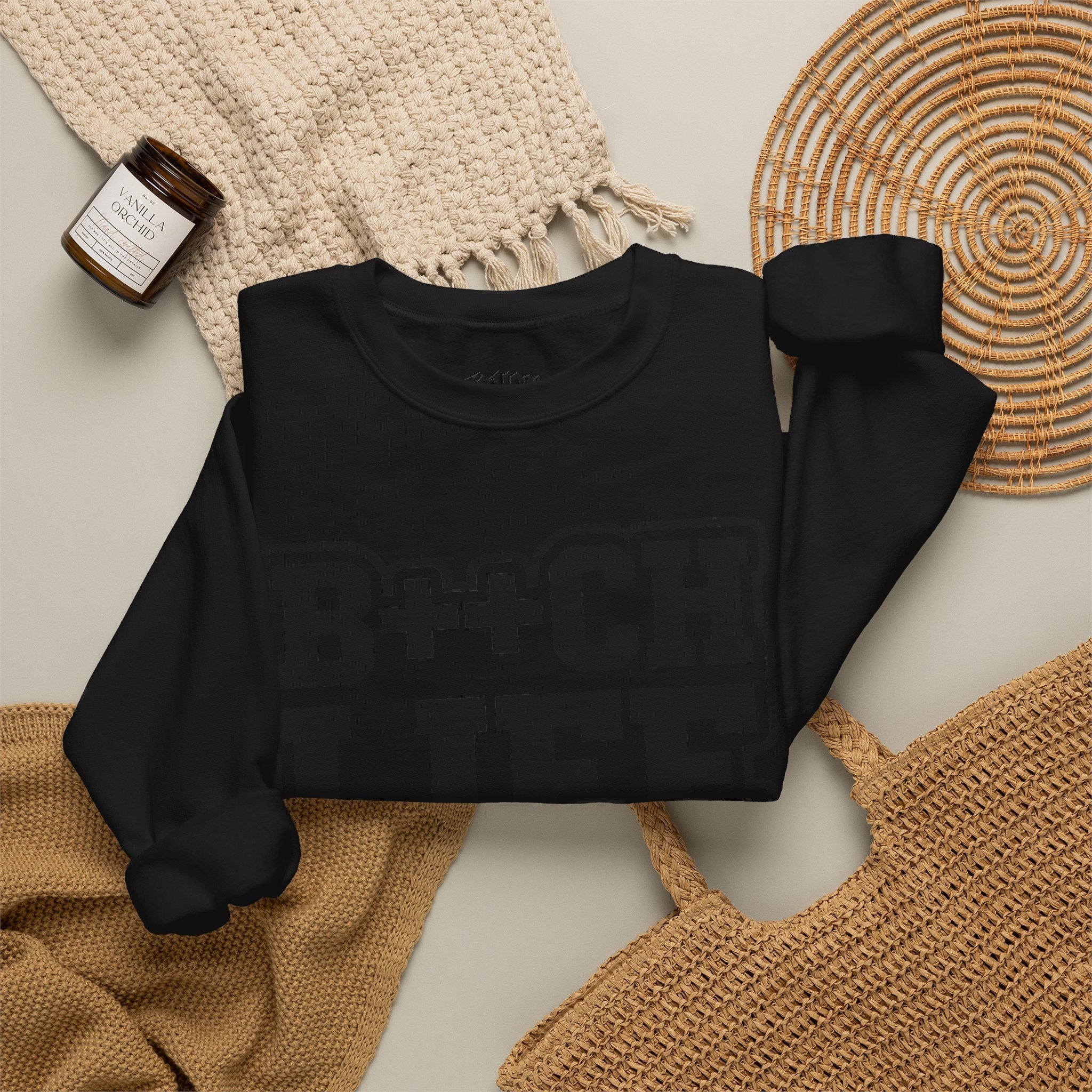 B++CH LIFE Crewneck Sweatshirt — Bold Graphic Streetwear