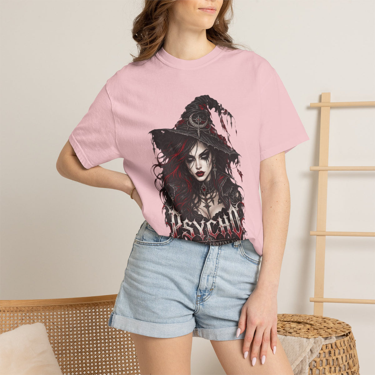 Psycho Witch Gothic Graphic T-Shirt