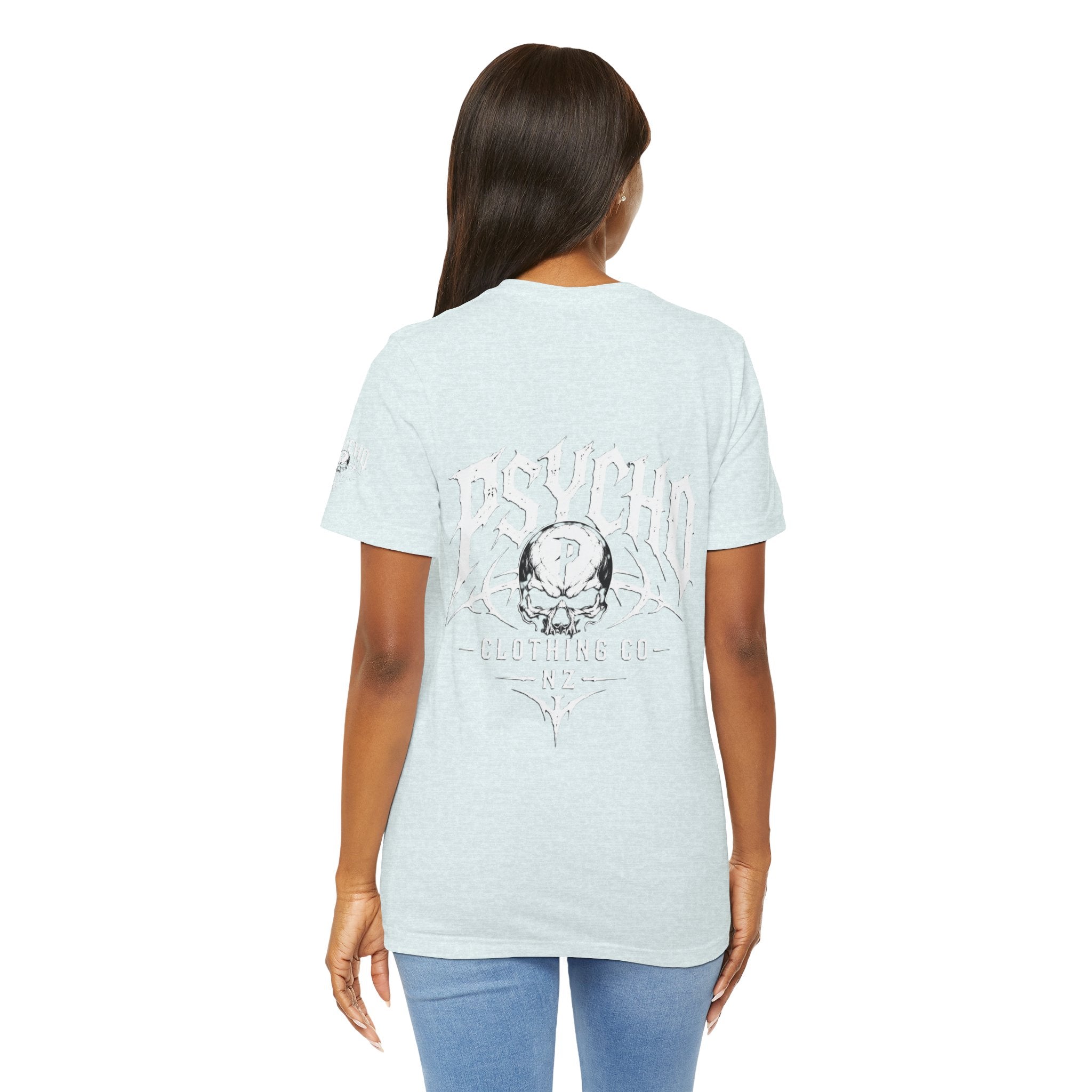Psycho Clothing Co. Graphic Tee — Gothic Skull Logo T‑Shirt