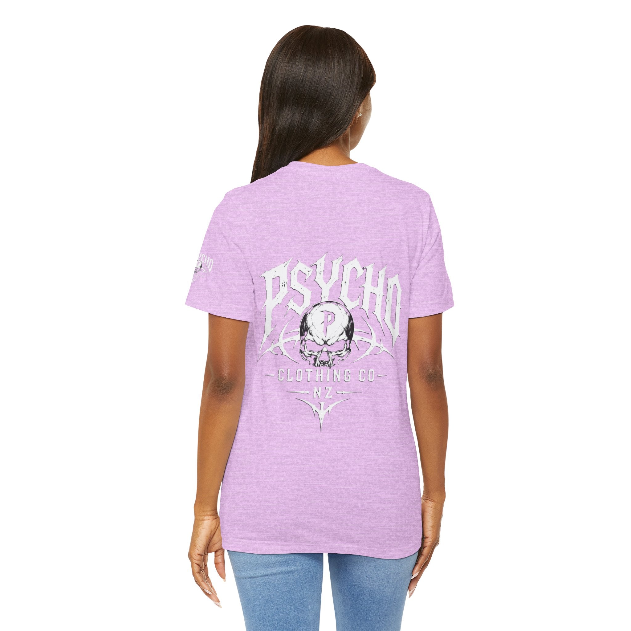 Psycho Clothing Co. Graphic Tee — Gothic Skull Logo T‑Shirt