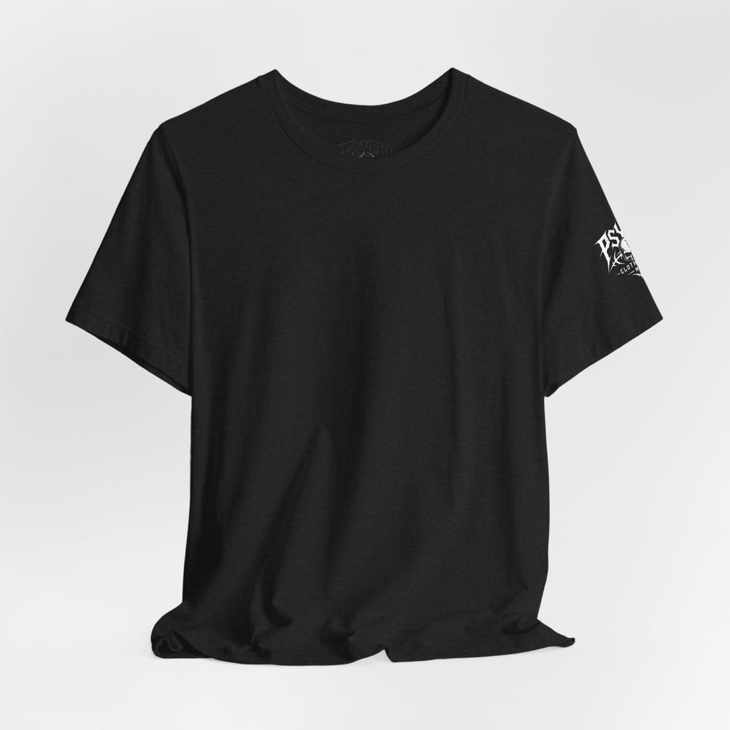 Psycho Clothing Co. Graphic Tee — Gothic Skull Logo T‑Shirt